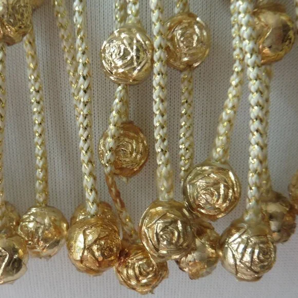 Luxurious Gold Beaded cleopatra head dress.